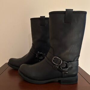 Lucky Brand Black Moto Boots